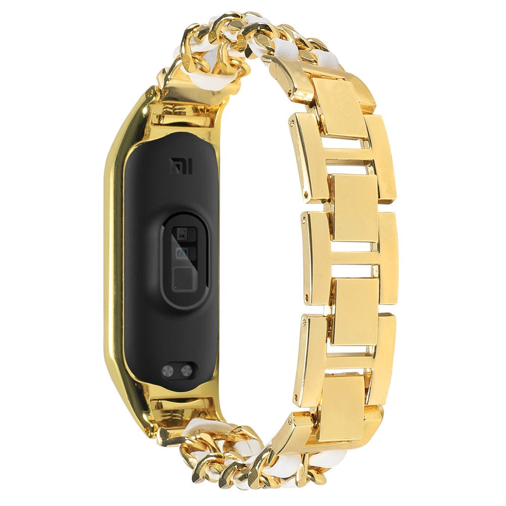 Fint Xiaomi Mi Smart Band 4 / Xiaomi Mi Band 3 Metal Rem - Guld#serie_2