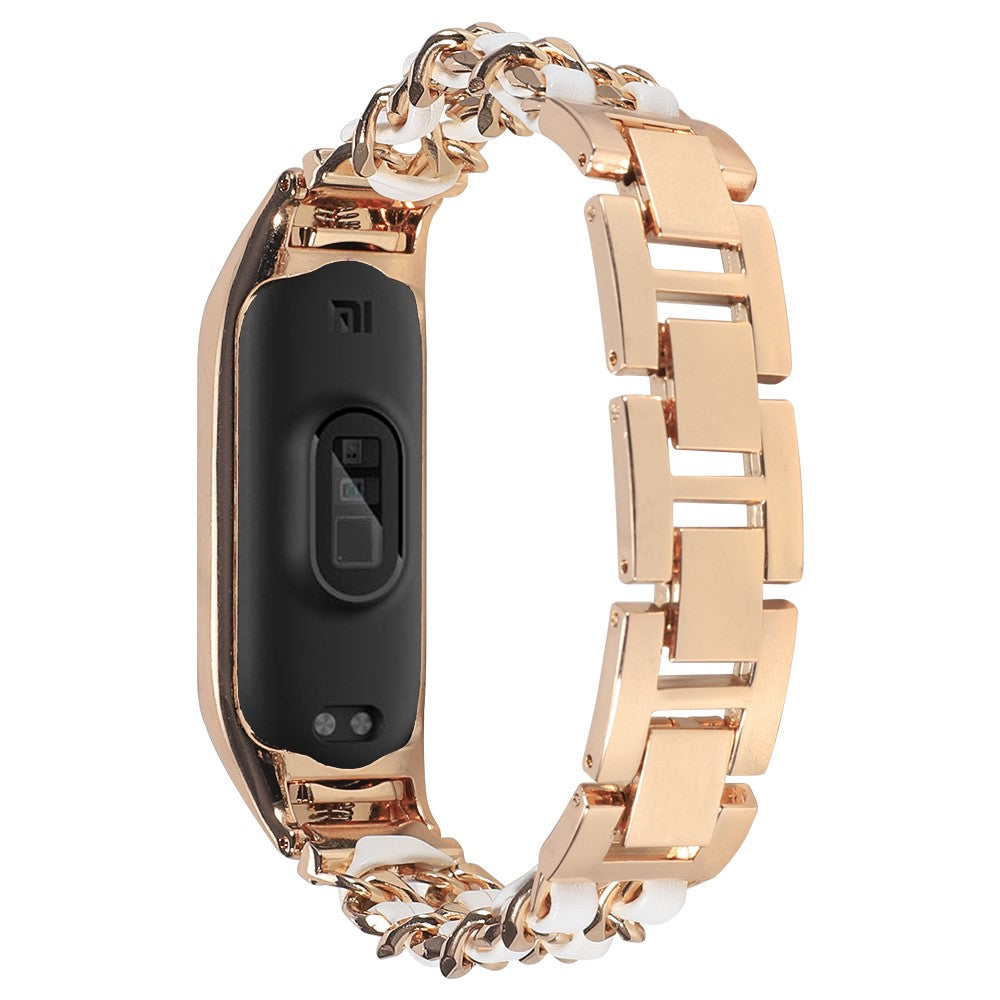 Fint Xiaomi Mi Smart Band 4 / Xiaomi Mi Band 3 Metal Rem - Pink#serie_3