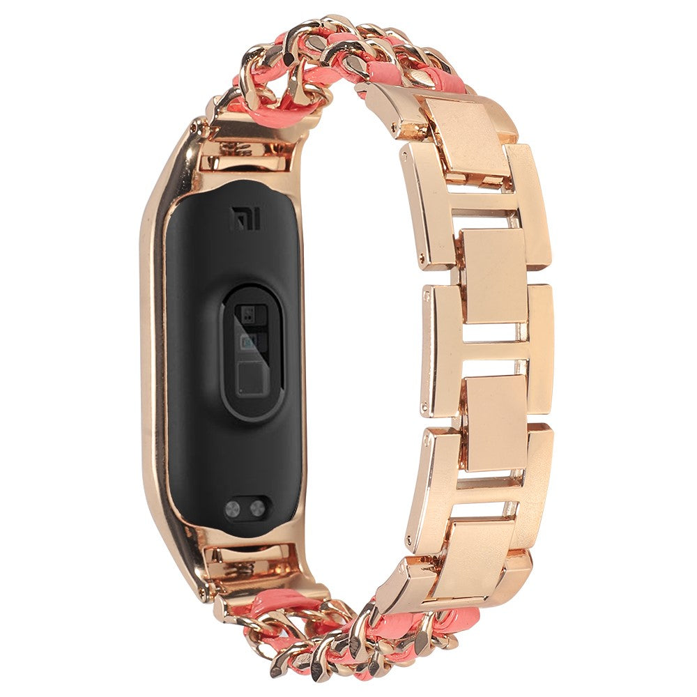 Fint Xiaomi Mi Smart Band 4 / Xiaomi Mi Band 3 Metal Rem - Pink#serie_4