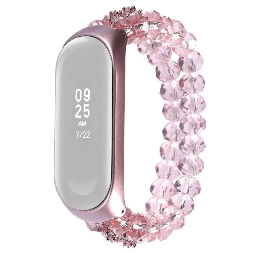 Pænt Xiaomi Mi Smart Band 4 / Xiaomi Mi Band 3 Rhinsten Rem - Pink#serie_2