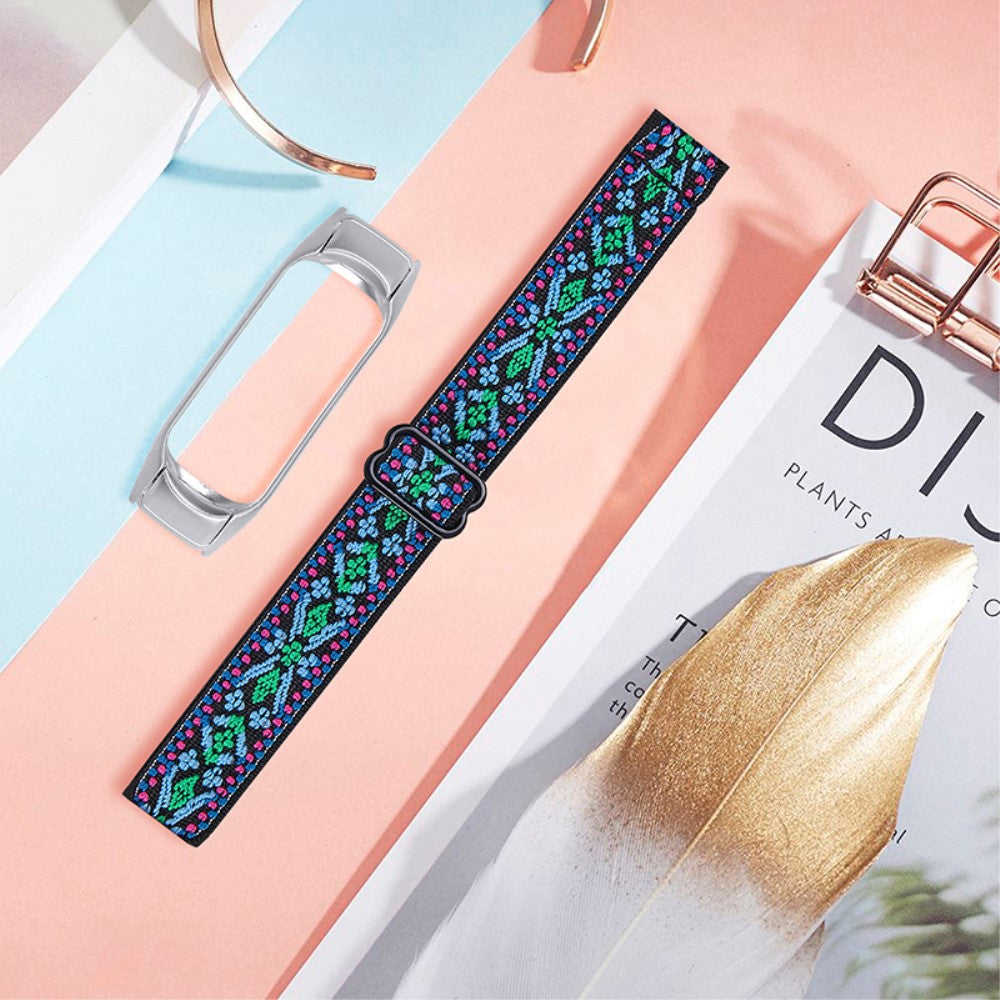 Skøn Xiaomi Mi Smart Band 4 / Xiaomi Mi Band 3 Stof Urrem - Blå#serie_5