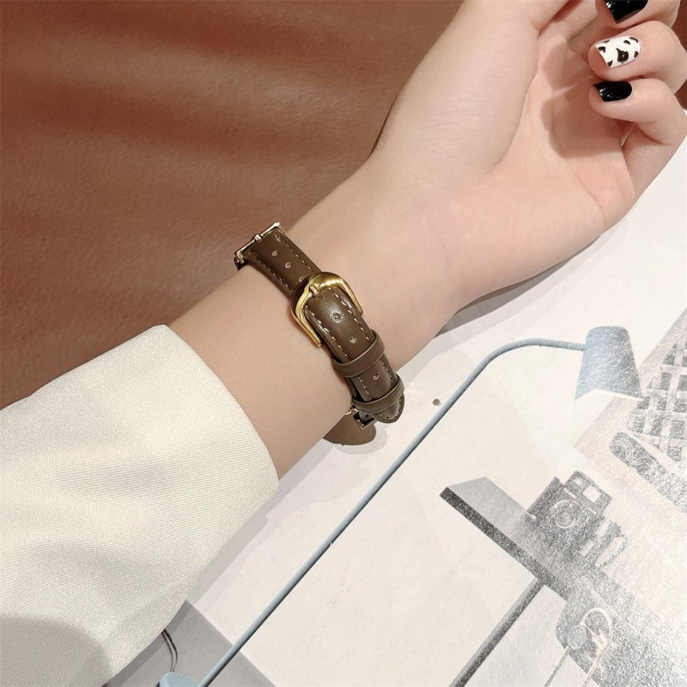 Xiaomi Mi Smart Band 4 / Xiaomi Mi Band 3 Ægte læder Rem - Grøn#serie_8