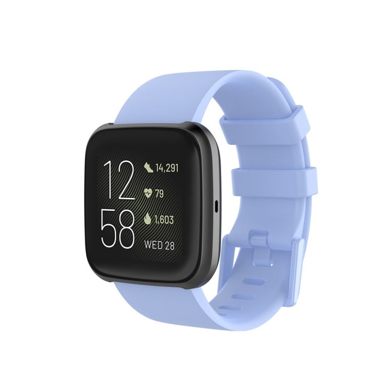 Stilfuld Fitbit Versa 2 / Fitbit Versa Lite Silikone Rem - Størrelse: L - Blå#serie_10