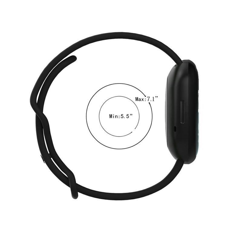 Helt vildt kønt Fitbit Versa 3 / Fitbit Sense Silikone Rem - Størrelse: S - Sort#serie_1