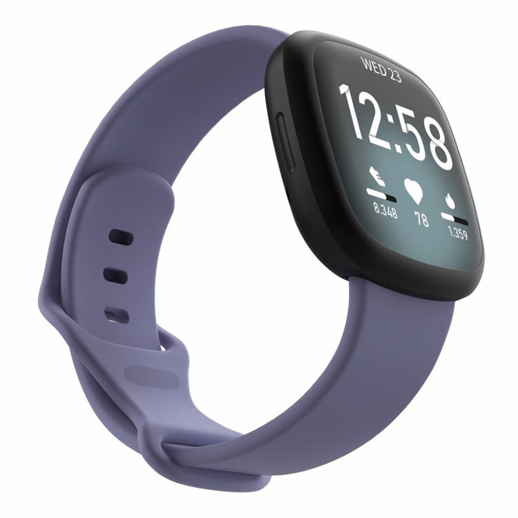 Helt vildt kønt Fitbit Versa 3 / Fitbit Sense Silikone Rem - Størrelse: S - Lilla#serie_17