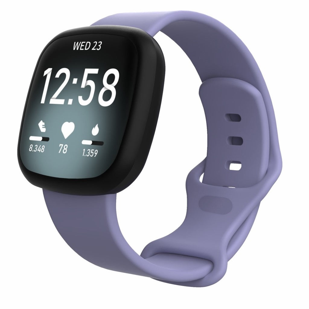 Helt vildt kønt Fitbit Versa 3 / Fitbit Sense Silikone Rem - Størrelse: S - Lilla#serie_17
