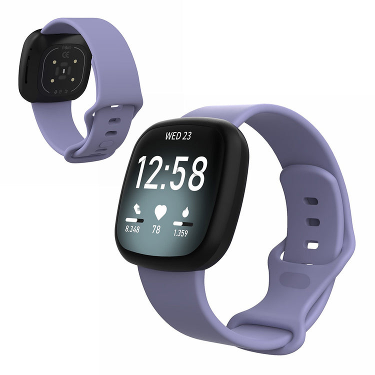 Helt vildt kønt Fitbit Versa 3 / Fitbit Sense Silikone Rem - Størrelse: S - Lilla#serie_17