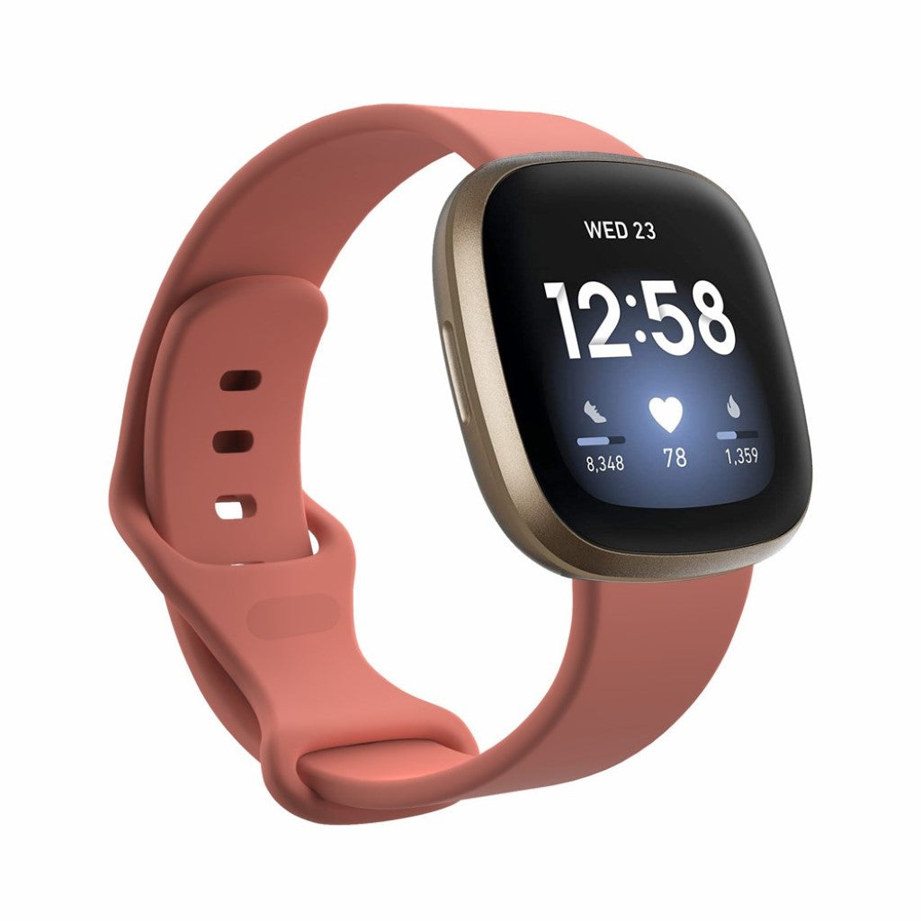 Helt vildt kønt Fitbit Versa 3 / Fitbit Sense Silikone Rem - Størrelse: S - Pink#serie_3