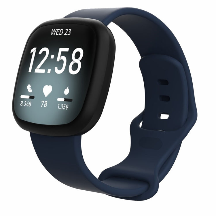 Helt vildt kønt Fitbit Versa 3 / Fitbit Sense Silikone Rem - Størrelse: S - Blå#serie_4