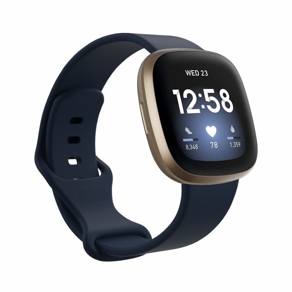 Helt vildt kønt Fitbit Versa 3 / Fitbit Sense Silikone Rem - Størrelse: S - Blå#serie_4