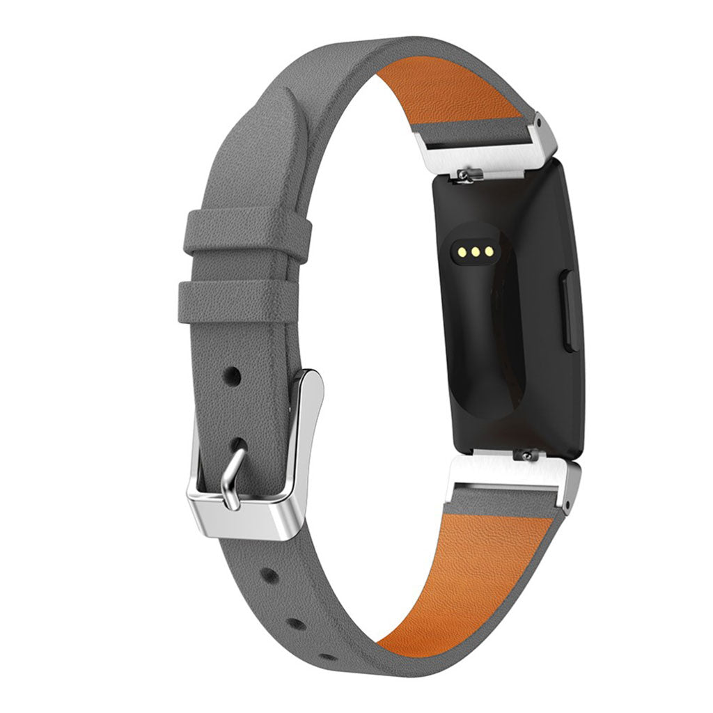 Mega komfortabel Fitbit Inspire Γgte lΓ¦der Rem - SΓΈlv#serie_1