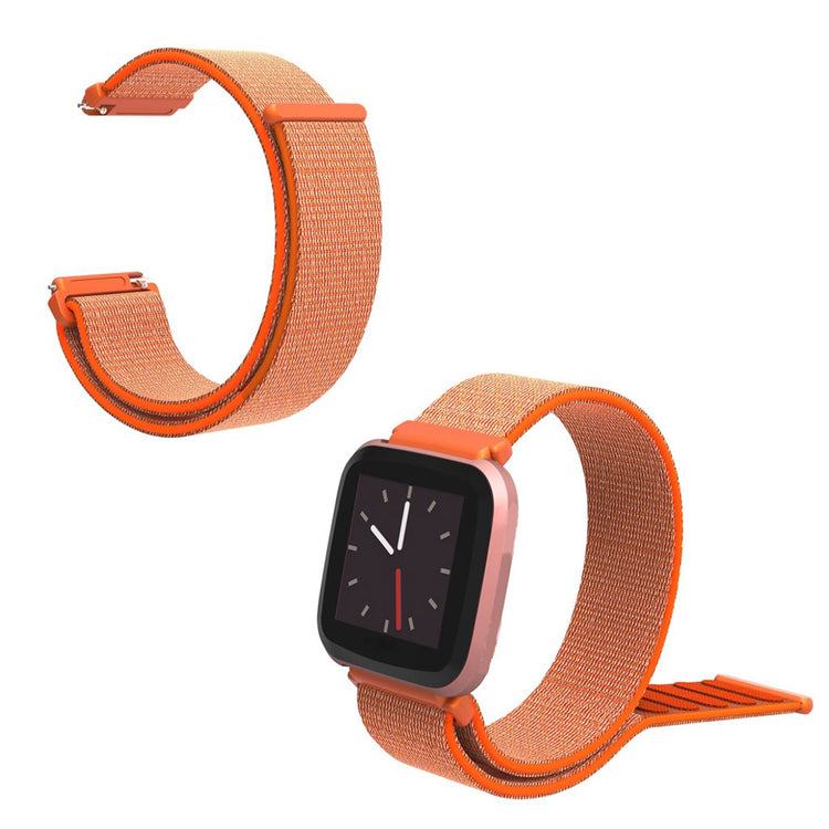 Rigtigt pænt Fitbit Versa Lite Nylon Rem - Orange#serie_2