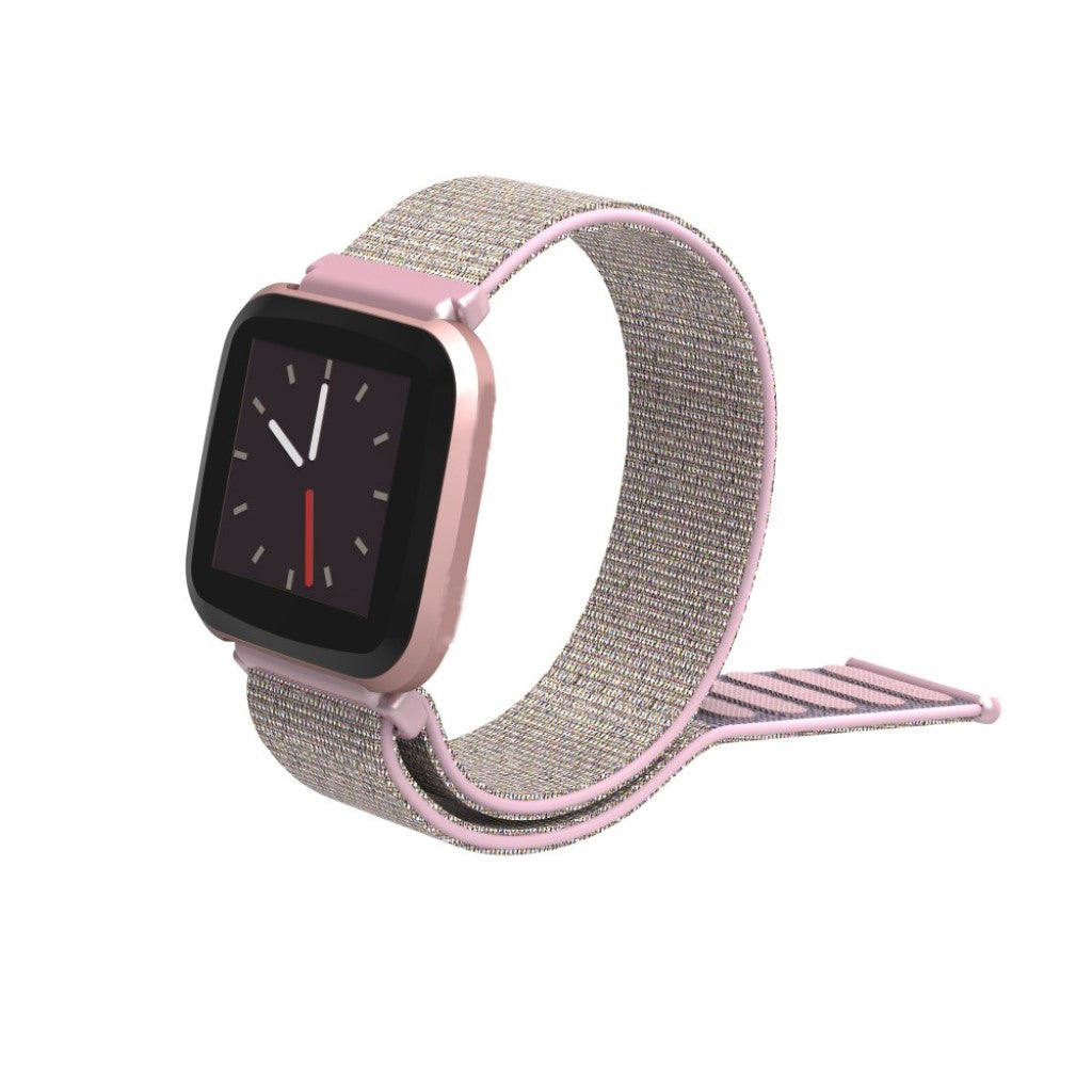 Rigtigt pænt Fitbit Versa Lite Nylon Rem - Pink#serie_3