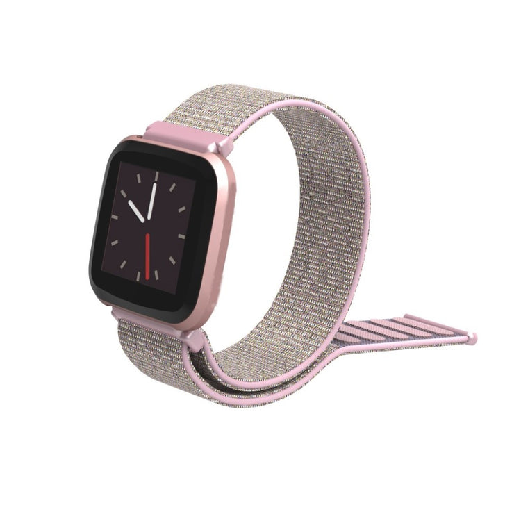 Rigtigt pænt Fitbit Versa Lite Nylon Rem - Pink#serie_3