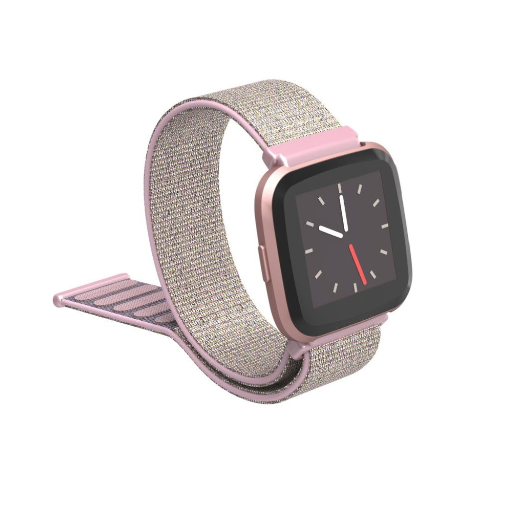 Rigtigt pænt Fitbit Versa Lite Nylon Rem - Pink#serie_3