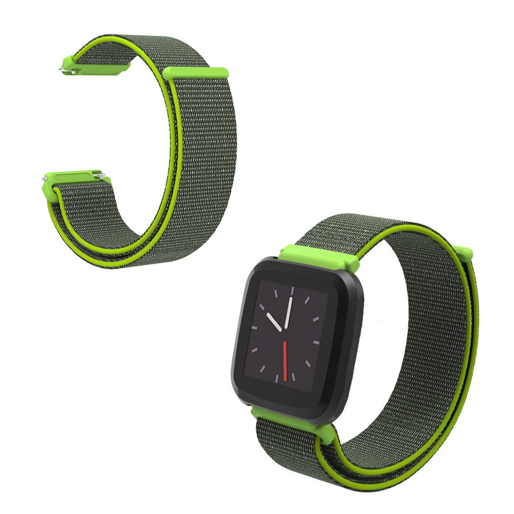Rigtigt pænt Fitbit Versa Lite Nylon Rem - Grøn#serie_7