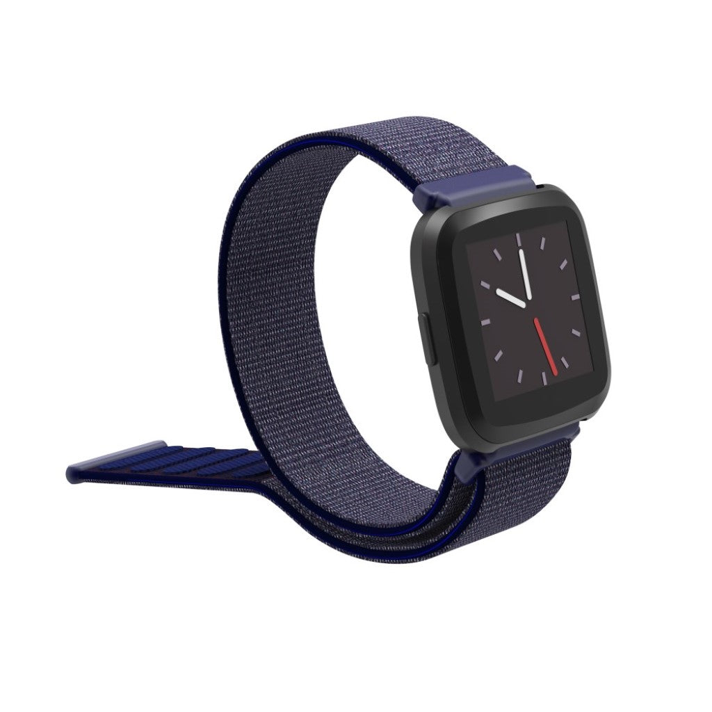Rigtigt pænt Fitbit Versa Lite Nylon Rem - Blå#serie_9