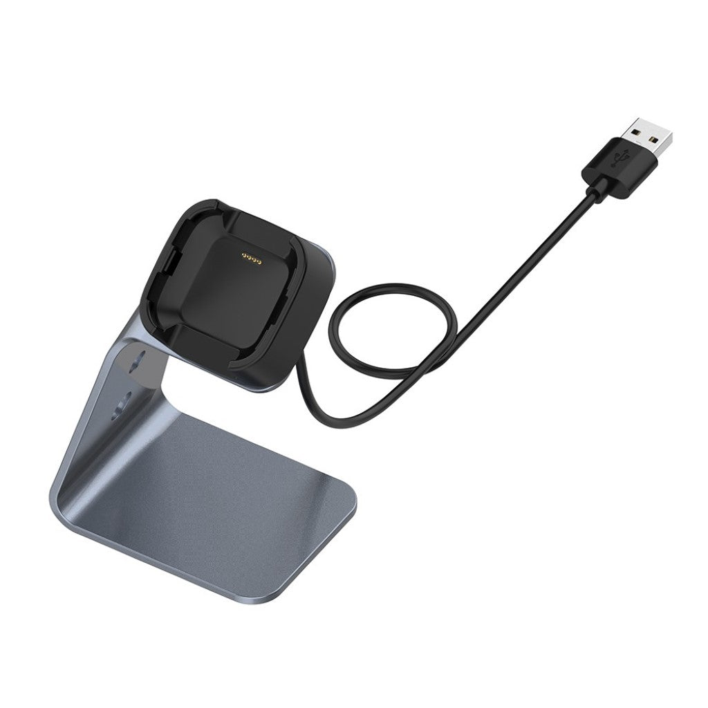Metal Fitbit Versa Lite Ladestation - Sølv#serie_1