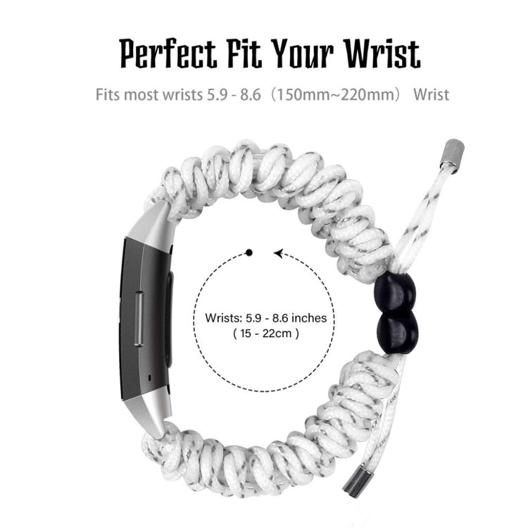 Meget skøn Fitbit Charge 3 / Fitbit Charge 4 Nylon Rem - Hvid#serie_10