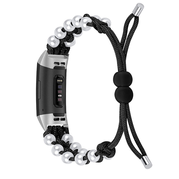 Super flot Fitbit Charge 4 / Fitbit Charge 3 Nylon Rem - Sort#serie_3