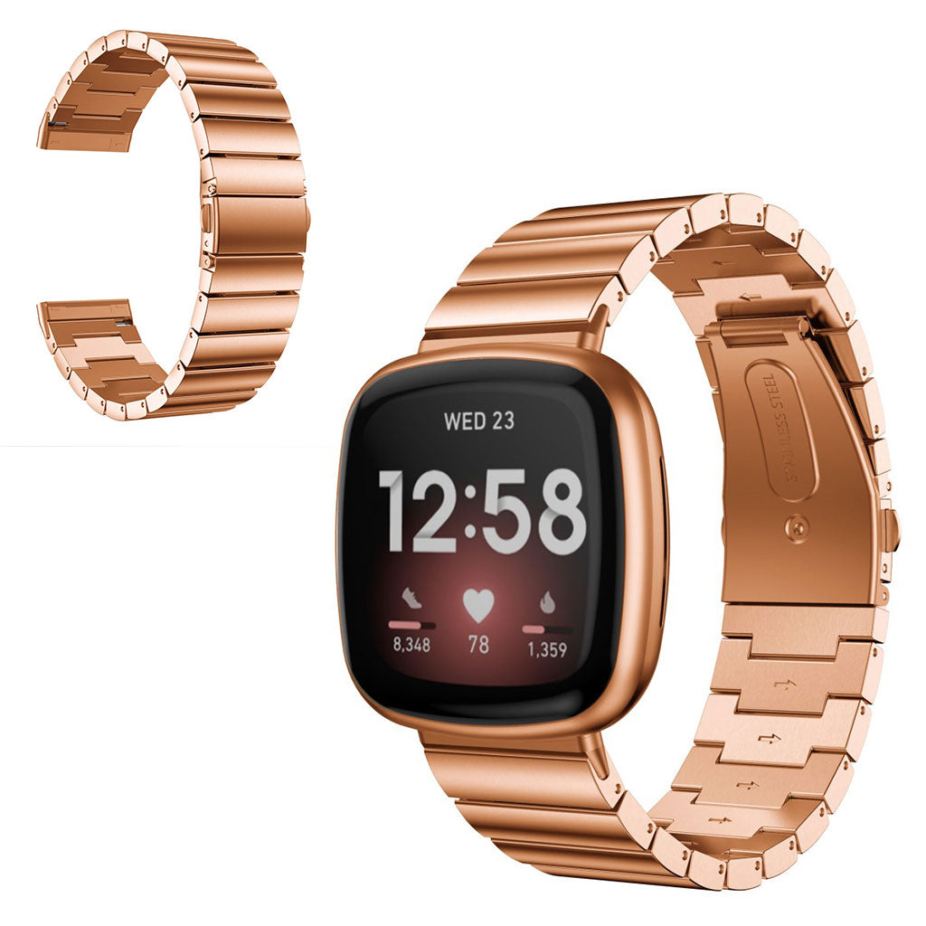 Udsøgt Fitbit Versa 3 / Fitbit Sense Metal Rem - Pink#serie_2