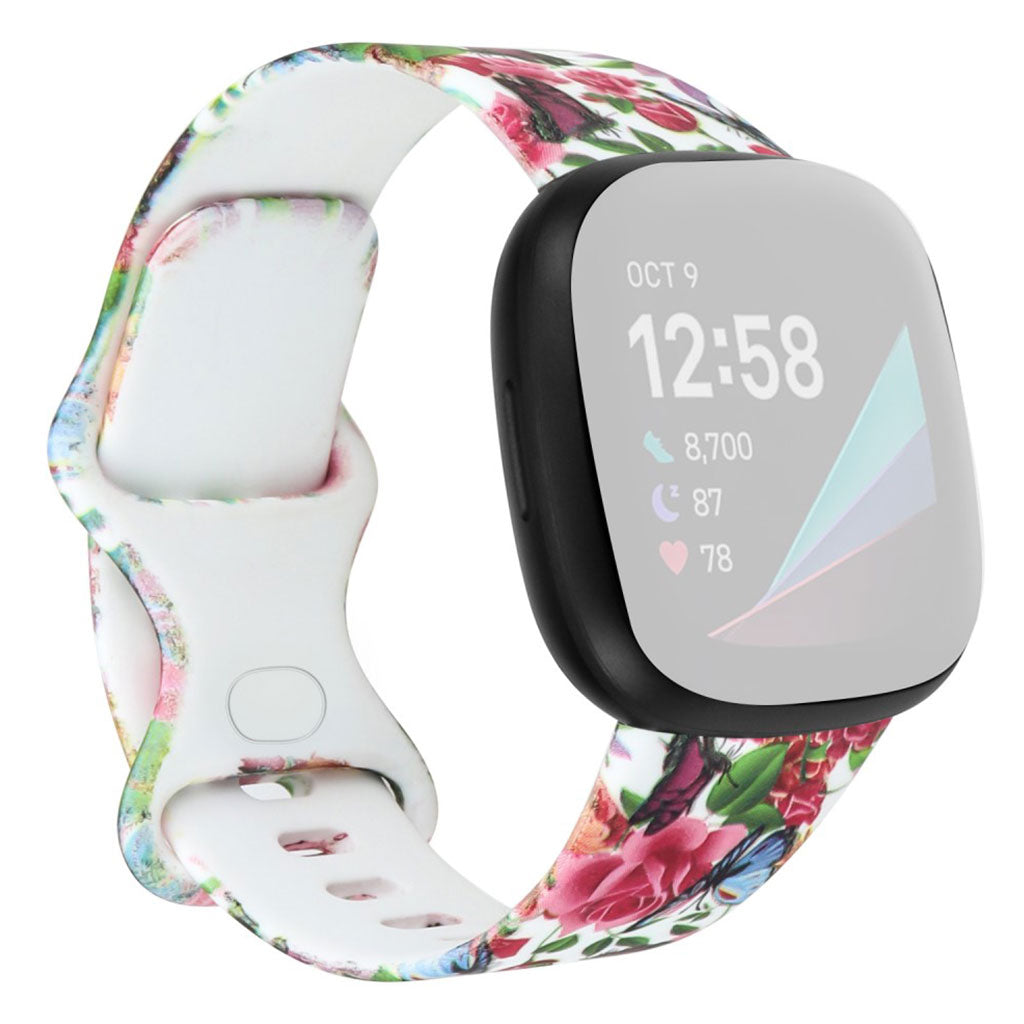 Meget hårdfør Fitbit Versa 3 Silikone Rem - Størrelse: L - Flerfarvet#serie_11