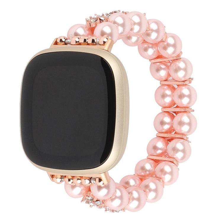 Helt vildt fantastisk Fitbit Versa 3 Rhinsten Urrem - Pink#serie_2