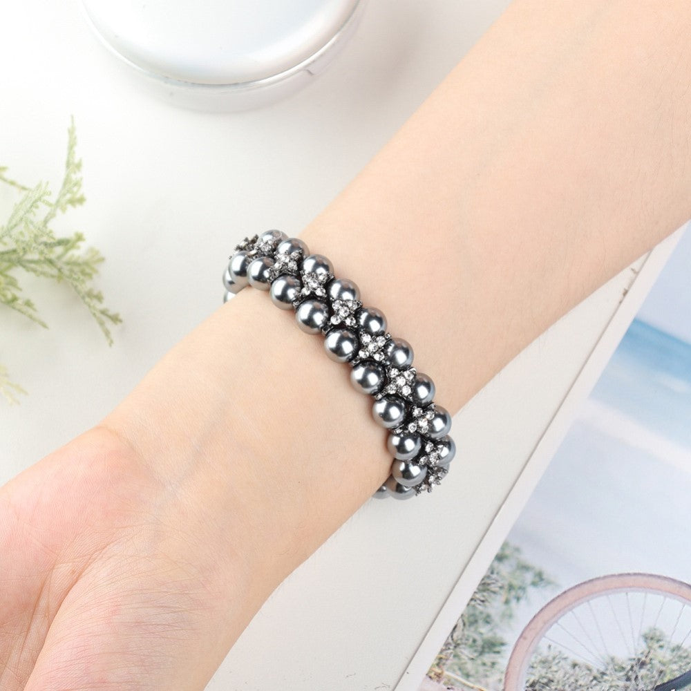 Helt vildt fantastisk Fitbit Versa 3 Rhinsten Urrem - Sort#serie_3