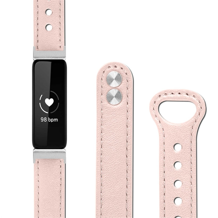 Vildt pænt Fitbit Inspire 2 / Fitbit Ace 2 Ægte læder Urrem - Pink#serie_4