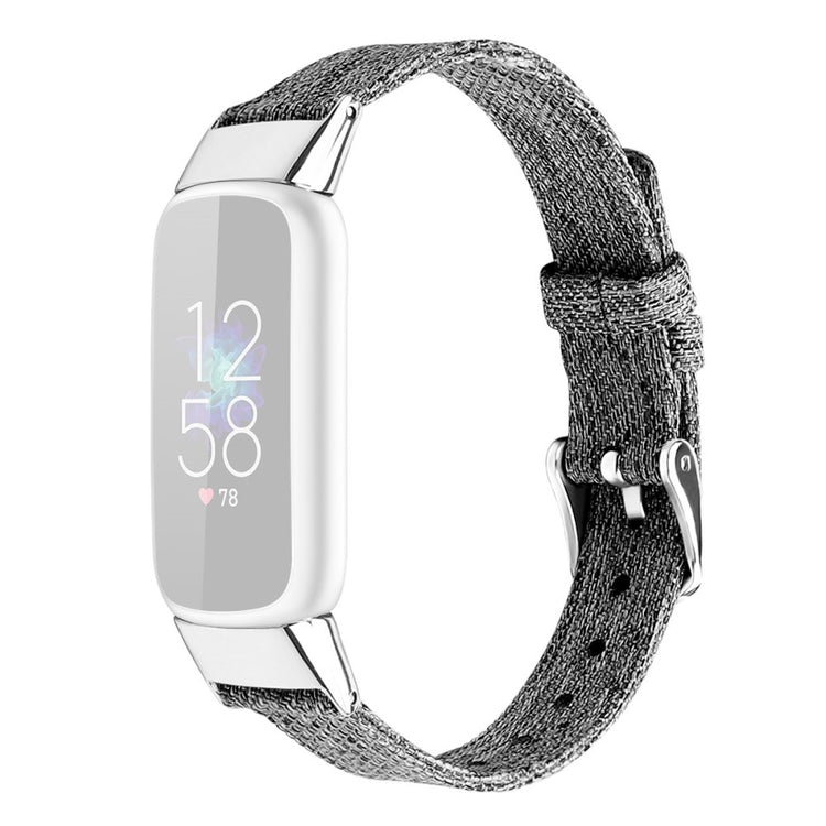 Super godt Fitbit Luxe Nylon Rem - Størrelse: L - Sølv#serie_5