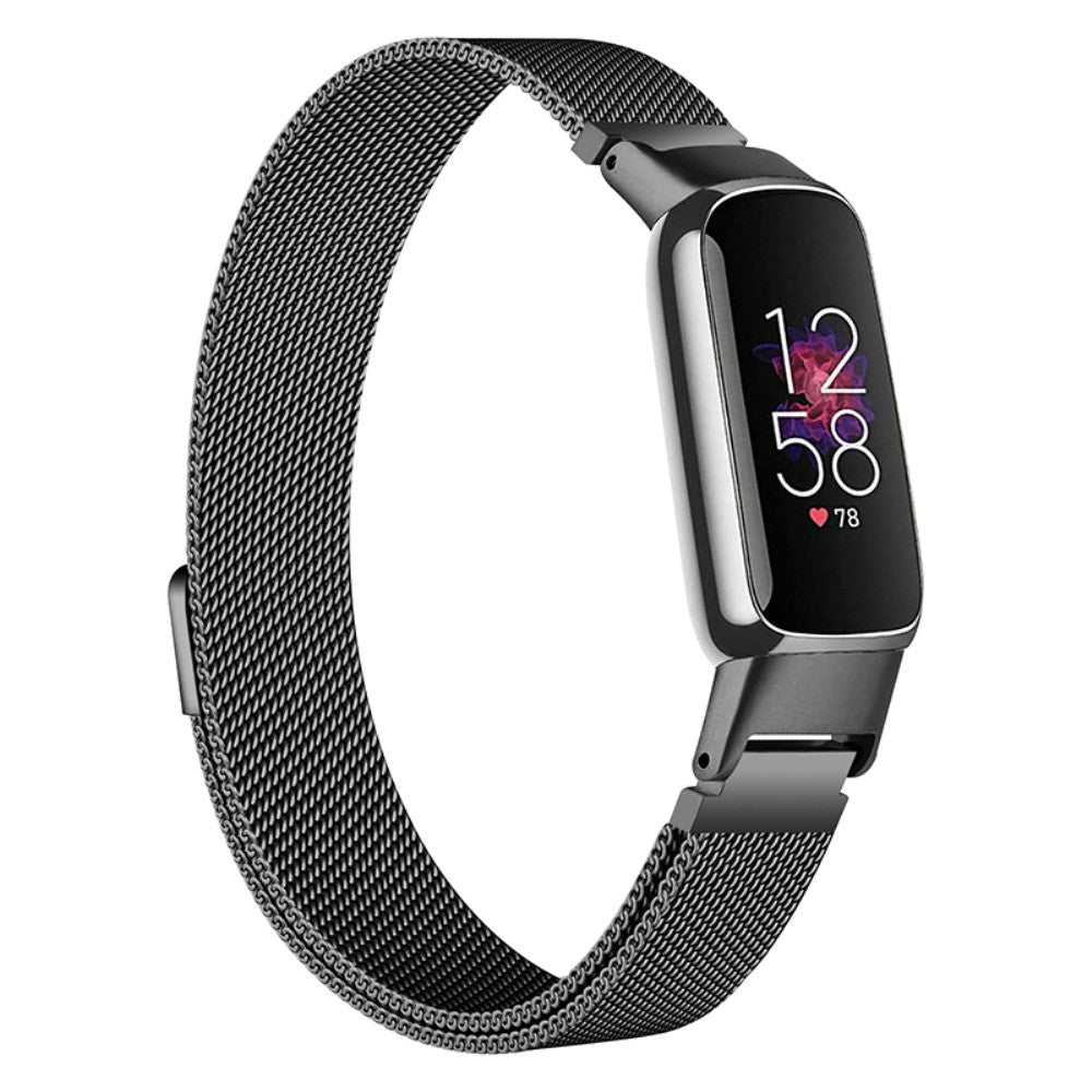 Vildt fantastisk Fitbit Luxe Metal Rem - Sort#serie_1