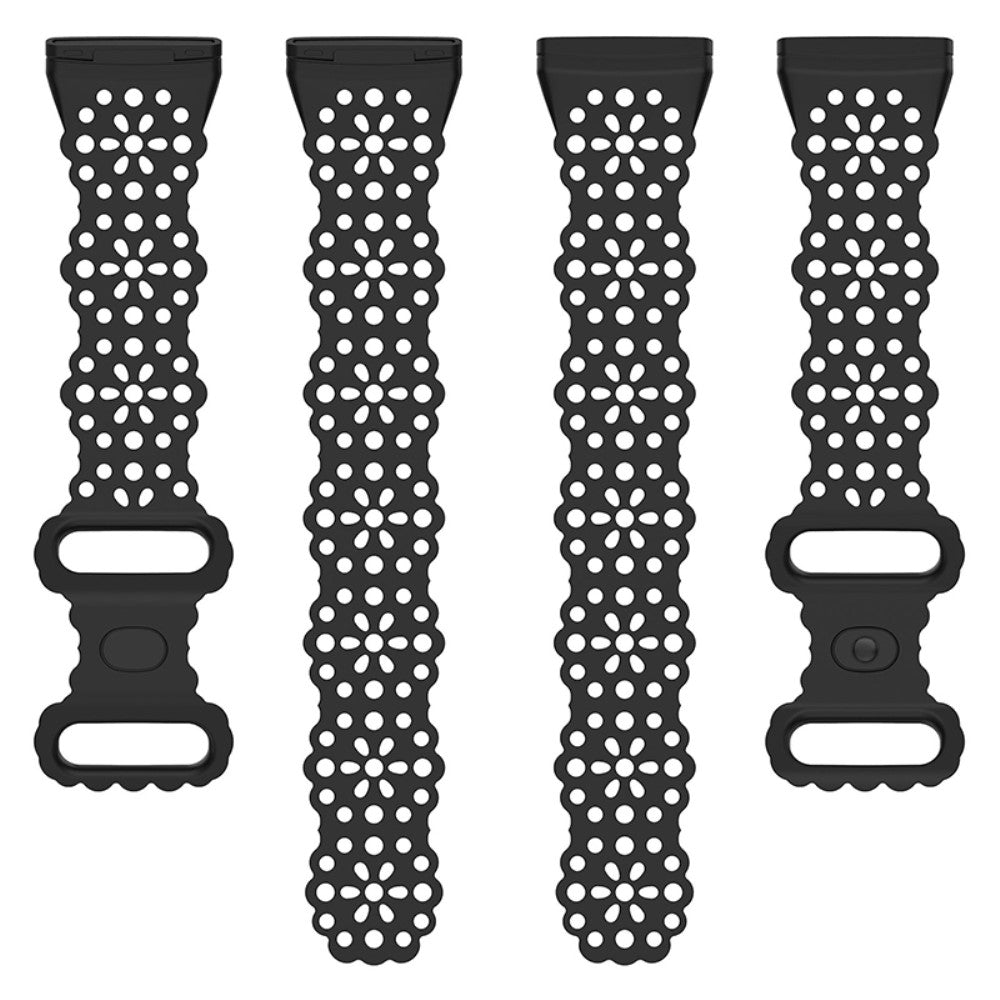 Helt vildt nydelig Universal Fitbit Silikone Urrem - Sort#serie_4