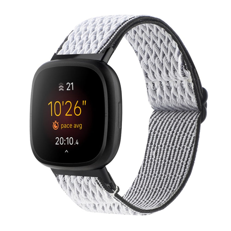 Nydelig Universal Fitbit Nylon Rem - Hvid#serie_1