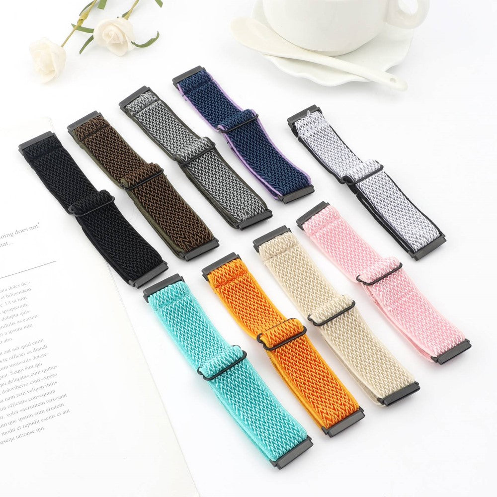 Nydelig Universal Fitbit Nylon Rem - Hvid#serie_2