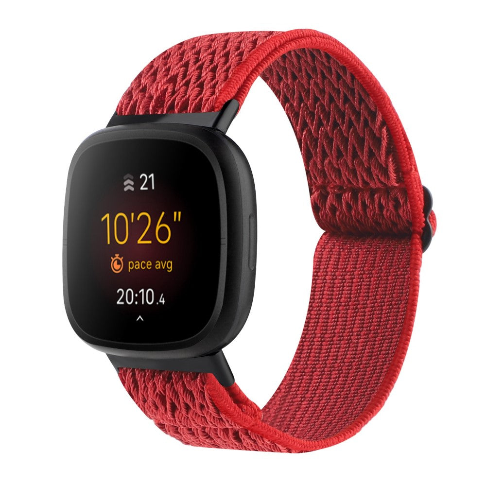 Nydelig Universal Fitbit Nylon Rem - Rød#serie_8