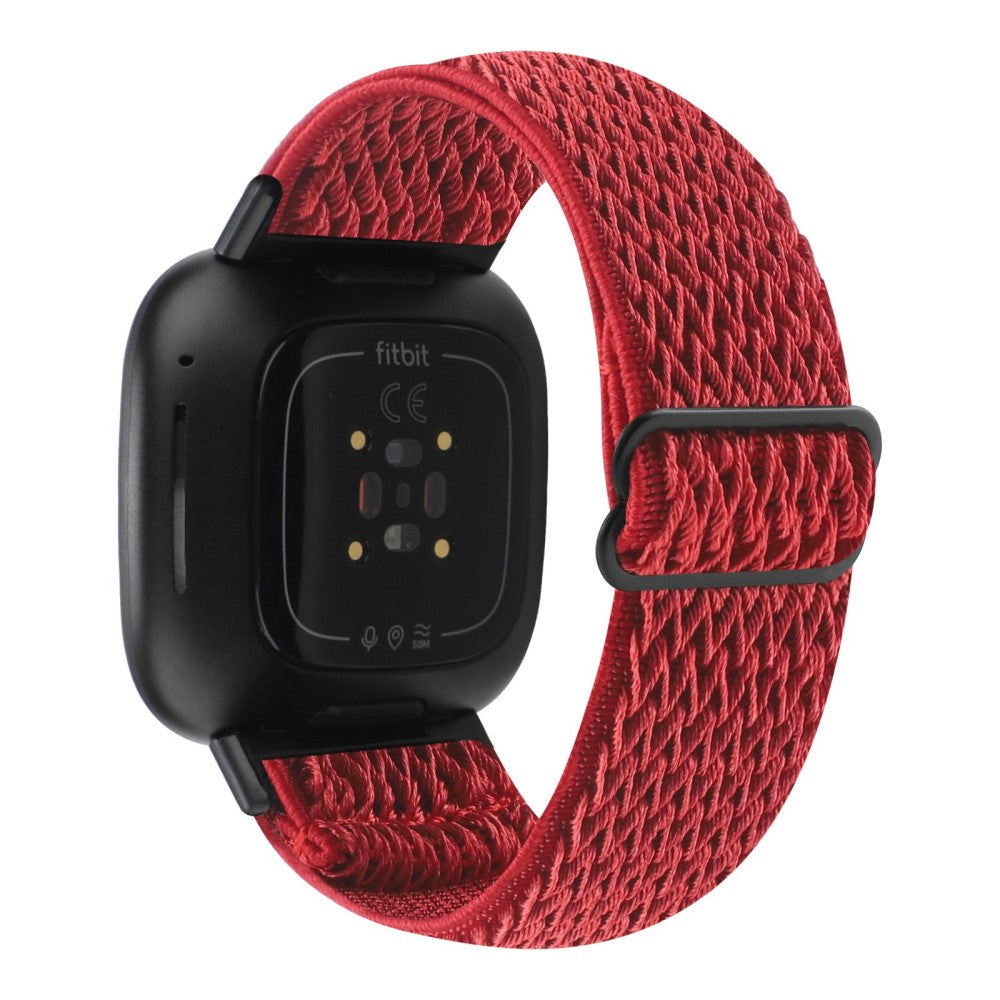 Nydelig Universal Fitbit Nylon Rem - Rød#serie_8