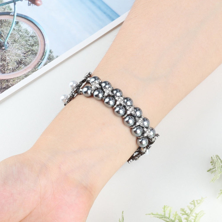 Skøn Universal Fitbit Rhinsten Rem - Sort#serie_3