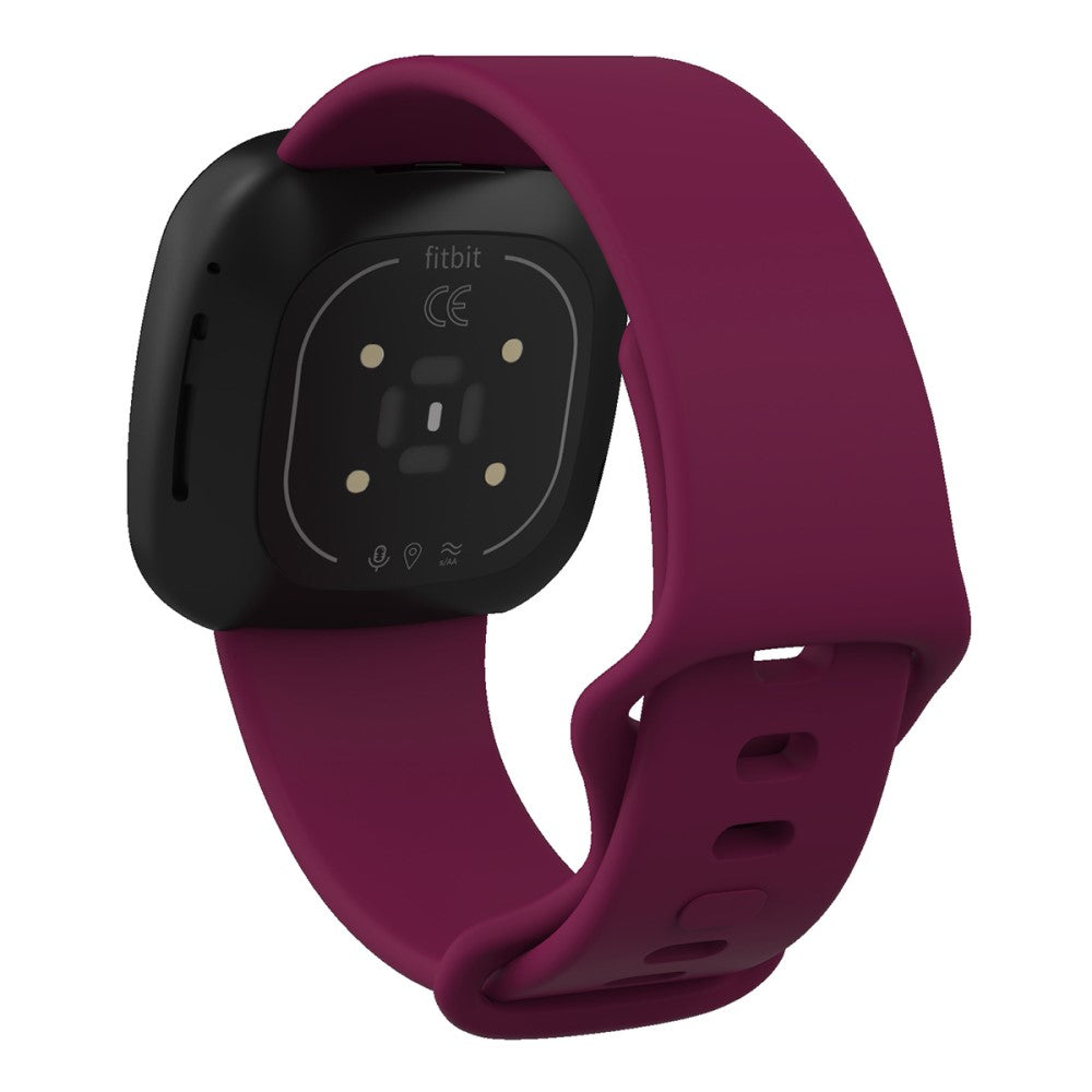 Mega hårdfør Universal Fitbit Silikone Rem - Størrelse: L - Rød#serie_8