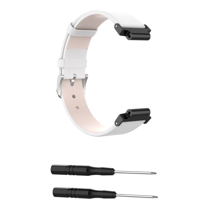 Super kønt Universal Garmin Kunstlæder Rem - Hvid#serie_2
