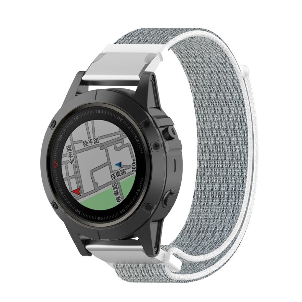 Nydelig Universal Garmin Nylon Rem - Sølv#serie_2
