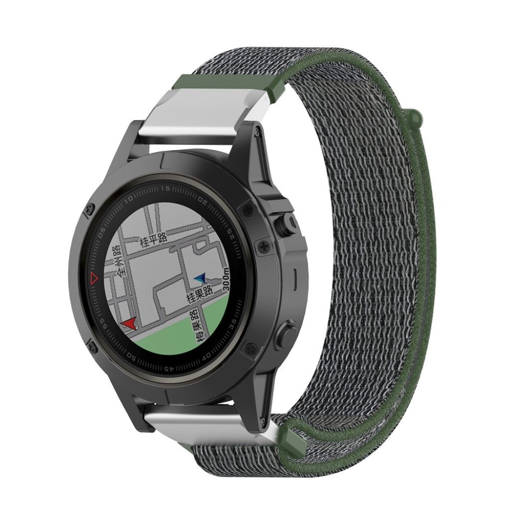 Nydelig Universal Garmin Nylon Rem - Sølv#serie_8