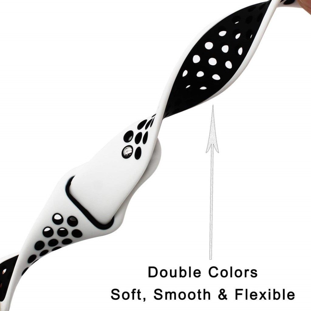 Rigtigt fint Universal Garmin Silikone Rem - Hvid#serie_2