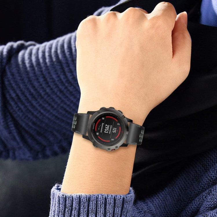 Rigtigt fint Universal Garmin Silikone Rem - Sort#serie_3