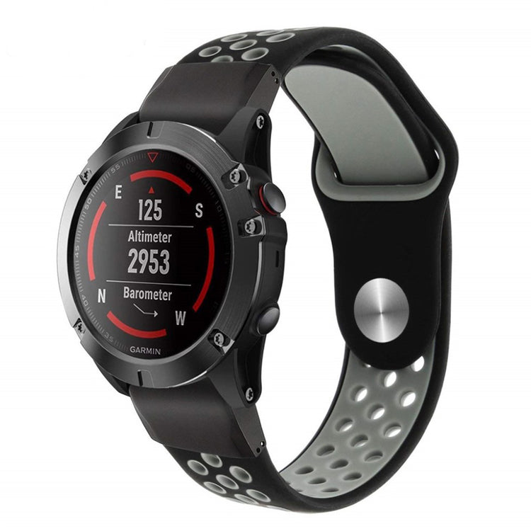 Rigtigt fint Universal Garmin Silikone Rem - Sort#serie_3