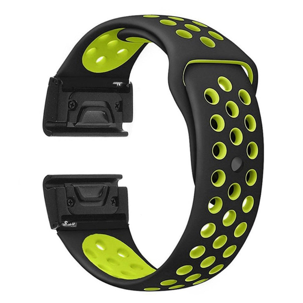 Rigtigt fint Universal Garmin Silikone Rem - Sort#serie_7