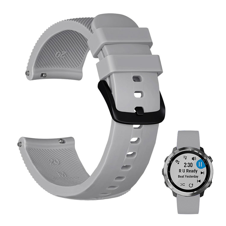 Vildt cool Universal Garmin Silikone Rem - Sølv#serie_5