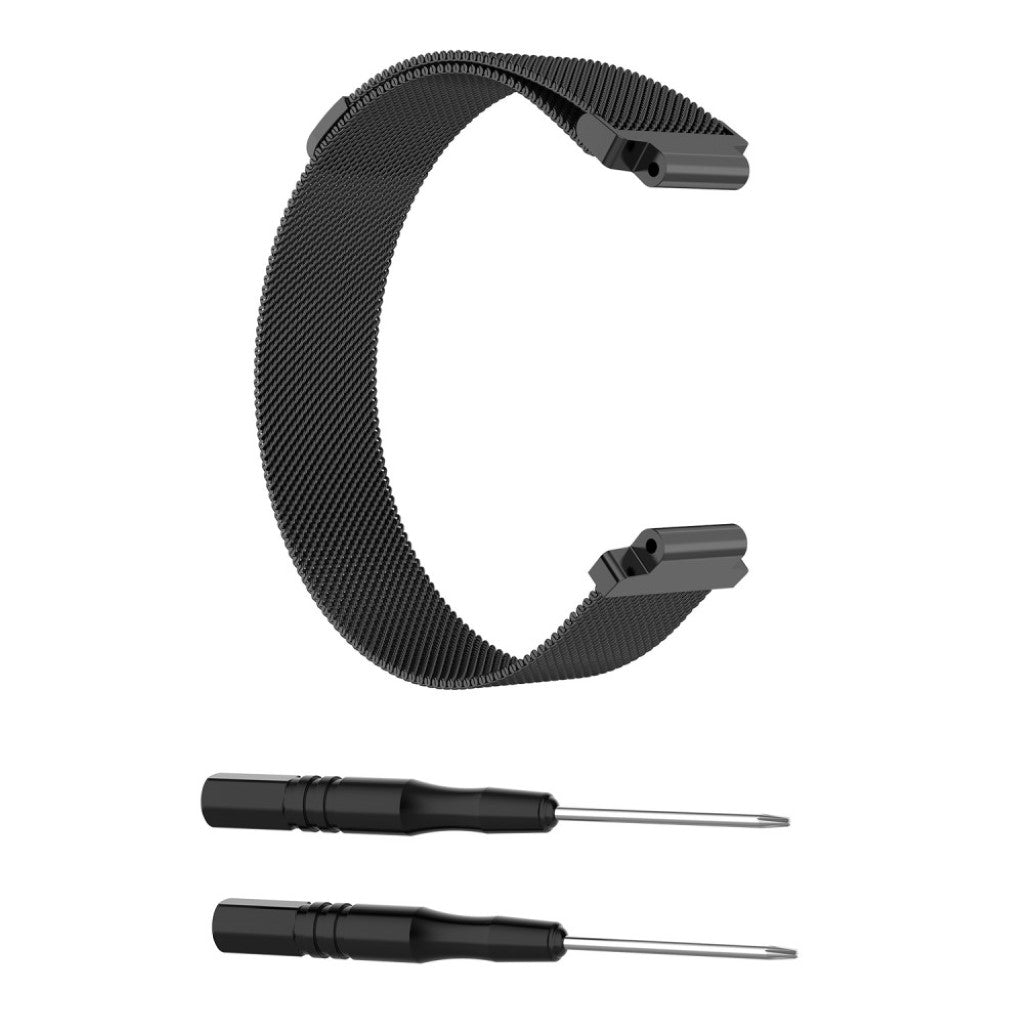 Meget smuk Universal Garmin Metal Rem - Sort#serie_2