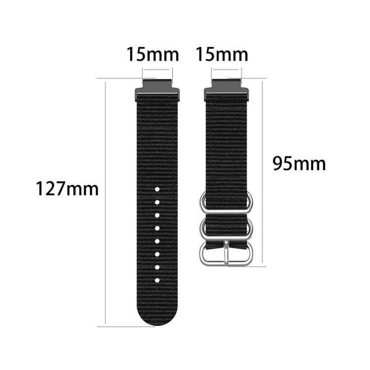Mega godt Universal Garmin Nylon Rem - Sort#serie_1