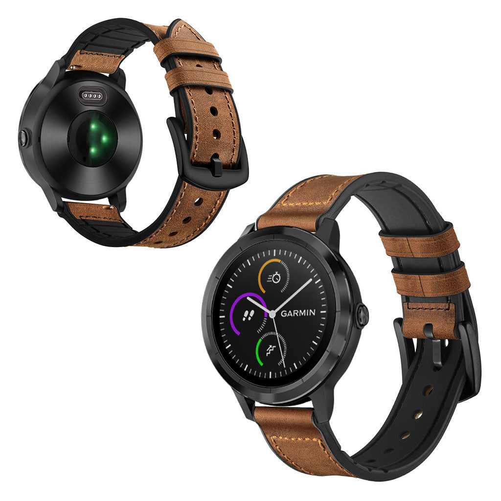Fed Garmin Vivoactive 3 / Garmin Vivomove HR Γgte lΓ¦der Rem - Brun#serie_053
