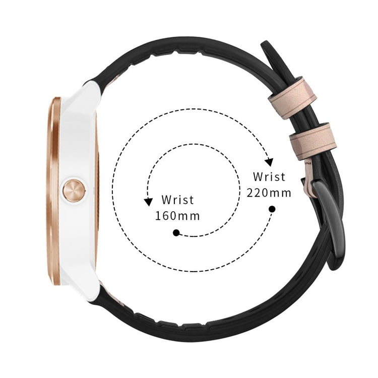 Fed Garmin Vivoactive 3 / Garmin Vivomove HR Ægte læder Rem - Brun#serie_6